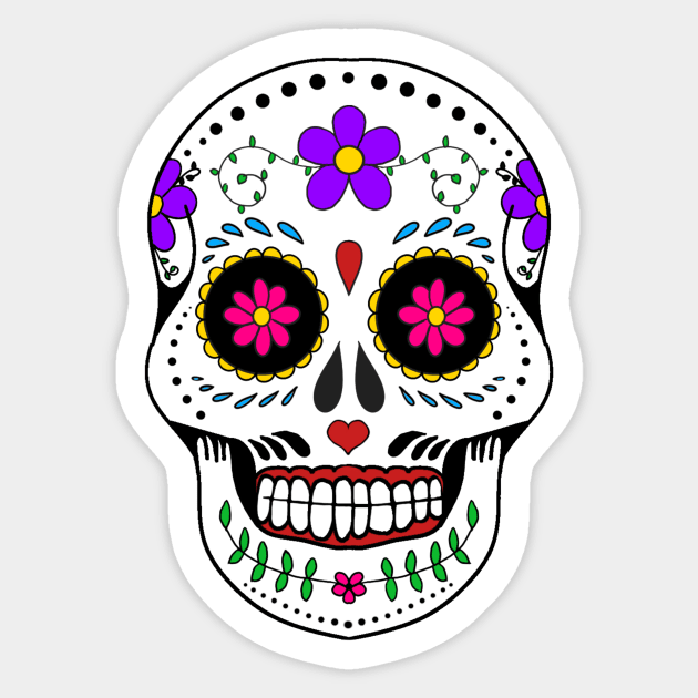 Sugar skull Sticker by KaisPrints